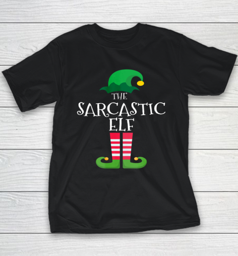 Sarcastic Elf Matching Family Group Christmas Party Pajama Youth T-Shirt