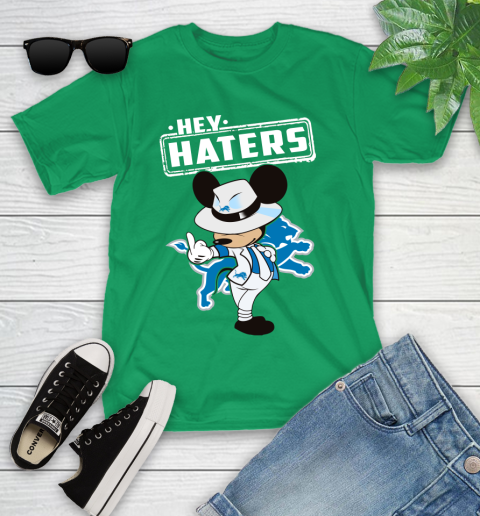 NFL Hey Haters Mickey Football Sports Detroit Lions Youth T-Shirt 8