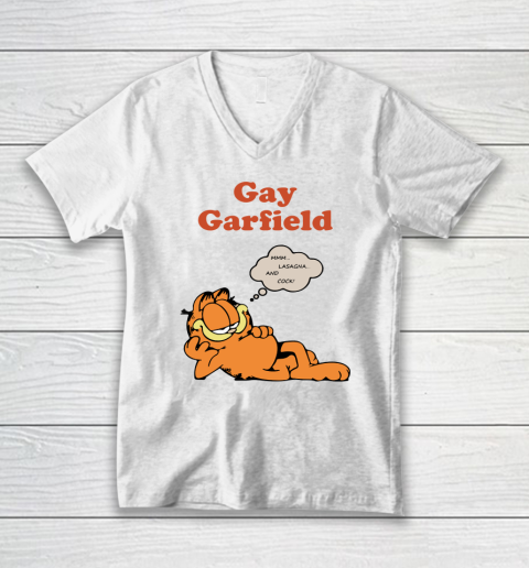Gay Garfield Shirt V-Neck T-Shirt