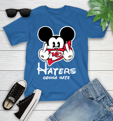 NFL Kansas City Chiefs Haters Gonna Hate Mickey Mouse Disney Football T Shirt_000 Youth T-Shirt 12