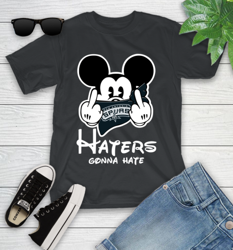 NBA San Antonio Spurs Haters Gonna Hate Mickey Mouse Disney Basketball T Shirt Youth T-Shirt