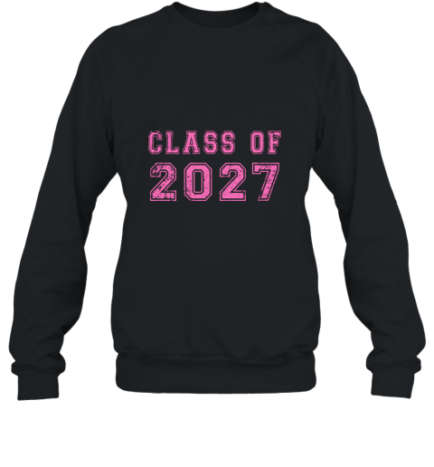 Class Of 2027 High School Graduation Date Distressed T Shirt Sweatshirt