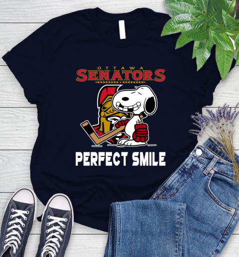 NHL New York Rangers Snoopy Perfect Smile The Peanuts Movie Hockey T Shirt Women's T-Shirt 2