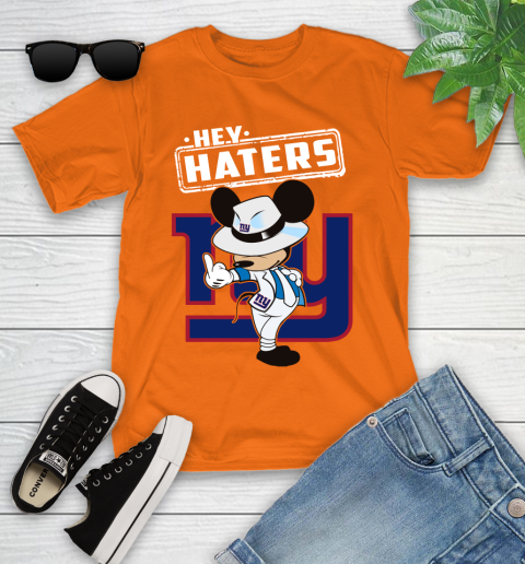 NFL Hey Haters Mickey Football Sports New York Giants Youth T-Shirt 9