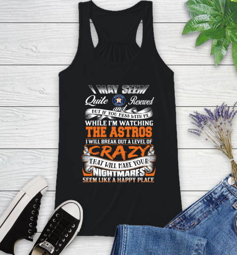 Houston Astros MLB Baseball Don't Mess With Me While I'm Watching My Team Racerback Tank
