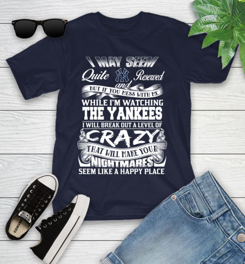 New York Yankees MLB Baseball Don't Mess With Me While I'm Watching My Team Youth T-Shirt 2