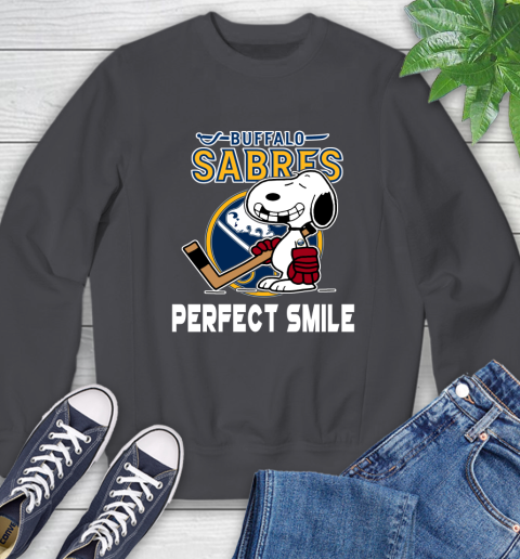 NHL Buffalo Sabres Snoopy Perfect Smile The Peanuts Movie Hockey T Shirt Sweatshirt 6