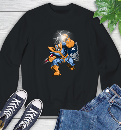 New England Patriots NFL Football Thanos Avengers Infinity War Marvel Sweatshirt