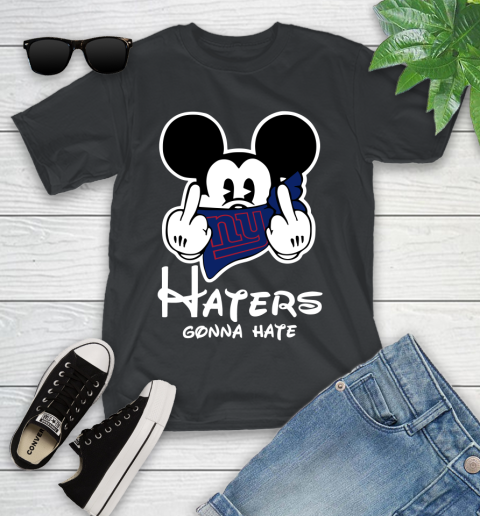 NFL New York Giants Haters Gonna Hate Mickey Mouse Disney Football T Shirt Youth T-Shirt
