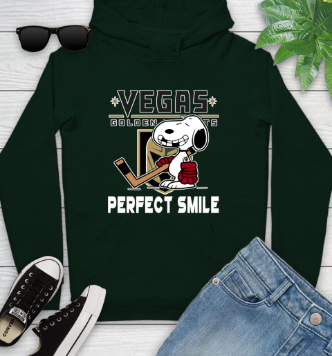 NHL Vegas Golden Knights Snoopy Perfect Smile The Peanuts Movie Hockey T Shirt Youth Hoodie 14