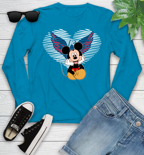 NHL Washington Capitals The Heart Mickey Mouse Disney Hockey Youth Long Sleeve 8
