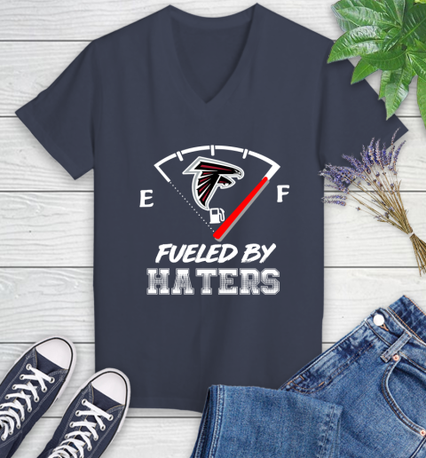 Atlanta Falcons NFL Football Fueled By Haters Sports Women's V-Neck T-Shirt 12