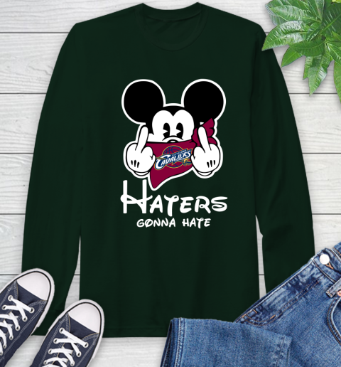 NBA Cleveland Cavaliers Haters Gonna Hate Mickey Mouse Disney Basketball T Shirt Long Sleeve T-Shirt 7
