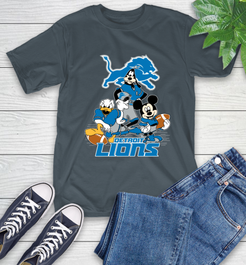 NFL Detroit Lions Mickey Mouse Donald Duck Goofy Football Shirt T-Shirt 10