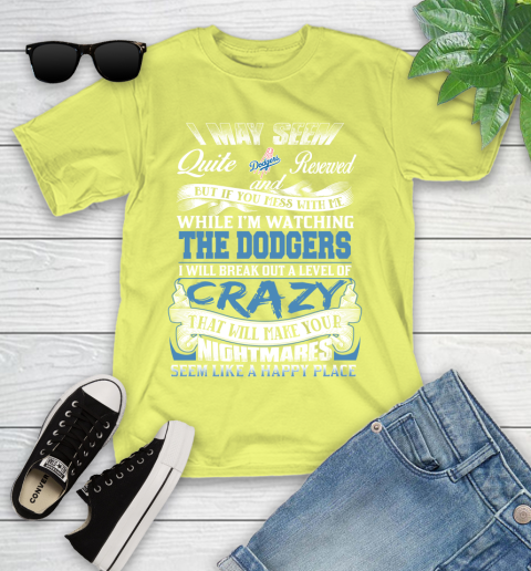 Los Angeles Dodgers MLB Baseball Don't Mess With Me While I'm Watching My Team Youth T-Shirt 10