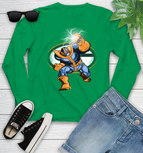 Green Bay Packers NFL Football Thanos Avengers Infinity War Marvel Youth Long Sleeve 7
