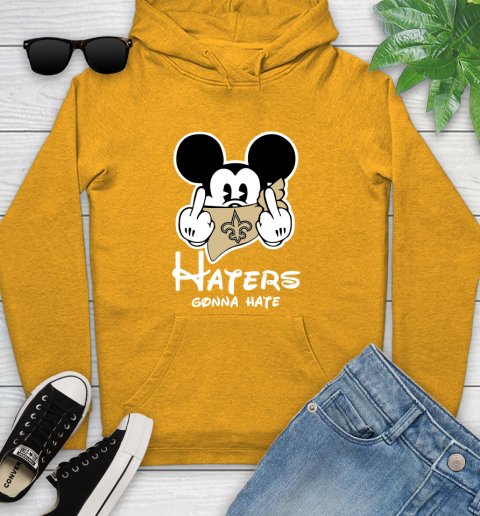NFL New Orleans Saints Haters Gonna Hate Mickey Mouse Disney Football T Shirt Youth Hoodie 2