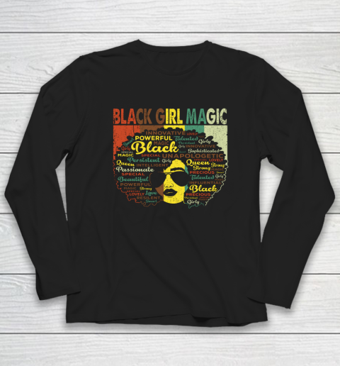 Black Girl, Women Shirt Proud Juneteenth Black Girl Magic Black History Month Long Sleeve T-Shirt