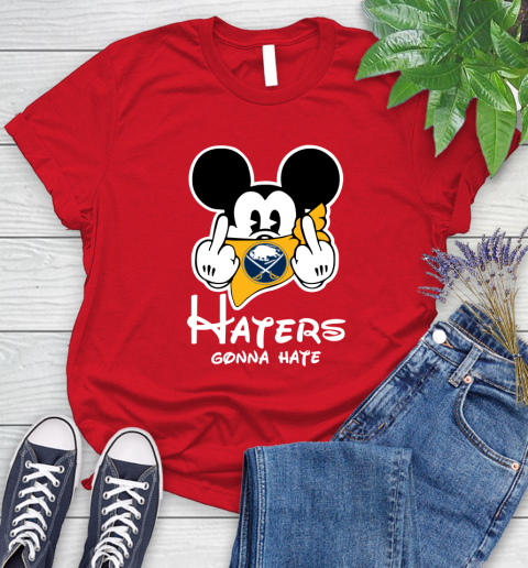 NHL Buffalo Sabres Haters Gonna Hate Mickey Mouse Disney Hockey T Shirt Women's T-Shirt 13