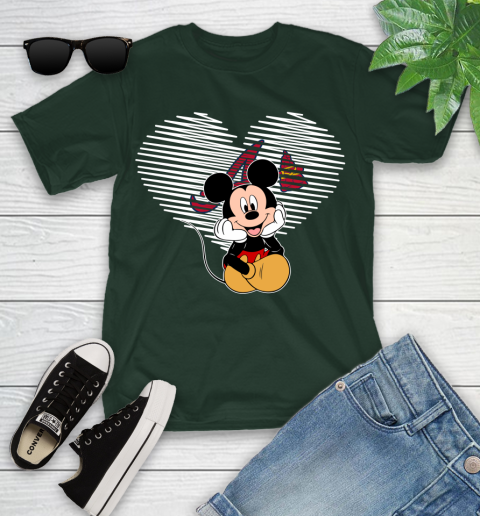 MLB Atlanta Braves The Heart Mickey Mouse Disney Baseball T Shirt_000 Youth T-Shirt 5