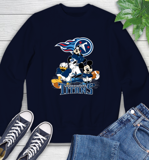 NFL Tennessee Titans Mickey Mouse Donald Duck Goofy Football Shirt Sweatshirt 2