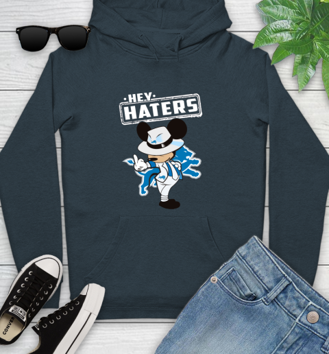NFL Hey Haters Mickey Football Sports Detroit Lions Youth Hoodie 10