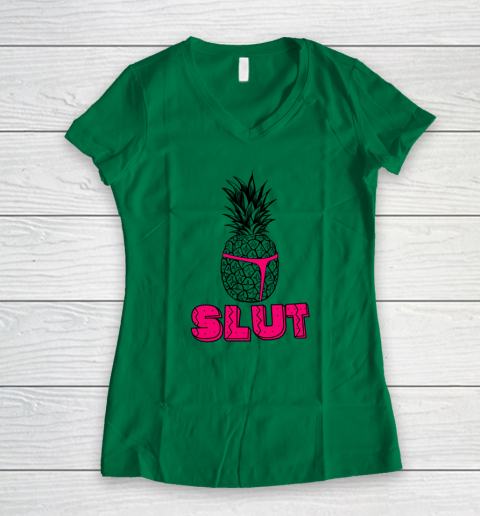 Pineapple Slut Women's V-Neck T-Shirt 3