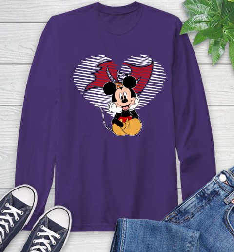 NFL Tampa Bay Buccaneers The Heart Mickey Mouse Disney Football T Shirt_000 Long Sleeve T-Shirt 5