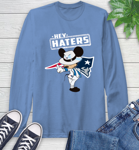 NFL Hey Haters Mickey Football Sports New England Patriots Long Sleeve T-Shirt 12
