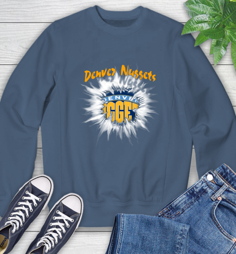 Denver Nuggets NBA Basketball Rip Sports Sweatshirt 8