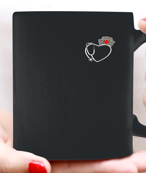Heart Stethoscope Cute Love Nursing Gifts Valentine Day 2022 Ceramic Mug 11oz