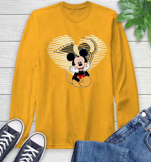 NFL Los Angeles Rams The Heart Mickey Mouse Disney Football T Shirt_000 Long Sleeve T-Shirt 2