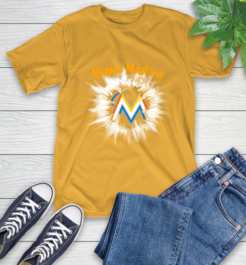 Miami Marlins MLB Baseball Adoring Fan Rip Sports T-Shirt 2