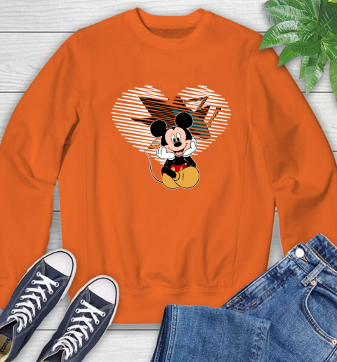 NHL San Jose Sharks The Heart Mickey Mouse Disney Hockey Sweatshirt 3