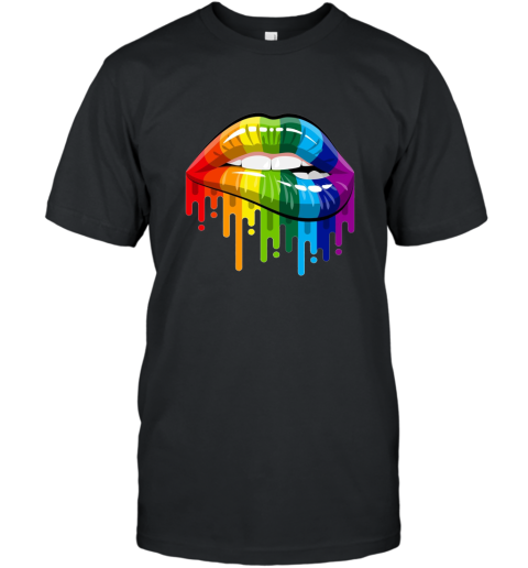 Lgbt Gay Homosexual Lesbian Rainbow Lips Pride T Shirt T-Shirt