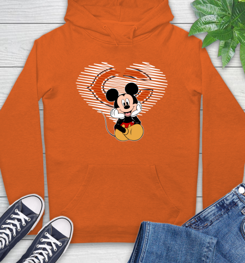 NFL Chicago Bears The Heart Mickey Mouse Disney Football T Shirt_000 Hoodie 4