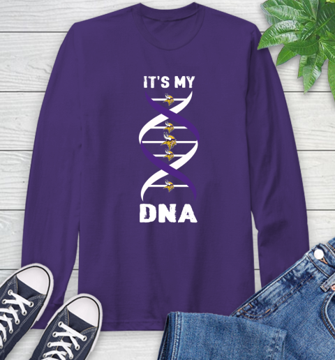 Minnesota Vikings NFL Football It's My DNA Sports Long Sleeve T-Shirt - Image 6