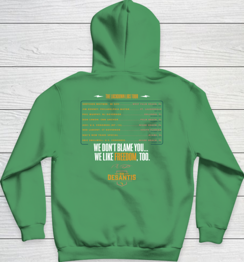 Escape To Florida Shirt Ron DeSantis (Print on front and back) Hoodie 13