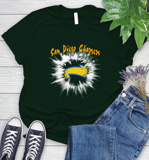 San Diego Chargers NFL Football Adoring Fan Rip Sports Women's T-Shirt 6