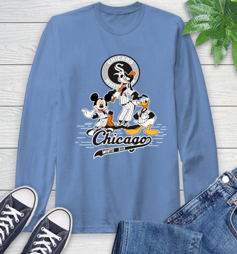 MLB Chicago White Sox Mickey Mouse Donald Duck Goofy Baseball T Shirt Long Sleeve T-Shirt 12
