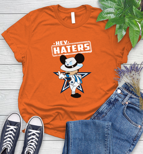 NFL Hey Haters Mickey Football Sports Dallas Cowboys Women's T-Shirt 3