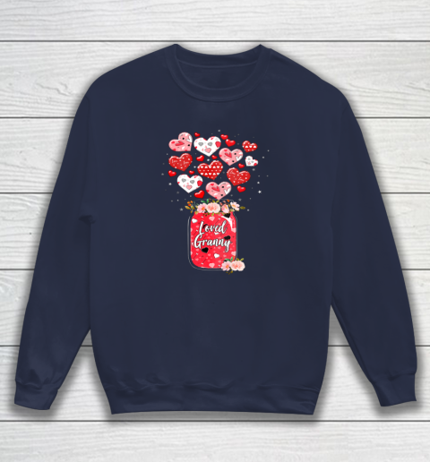 Buffalo Plaid Hearts Loved Grammy Valentine Day Sweatshirt 8