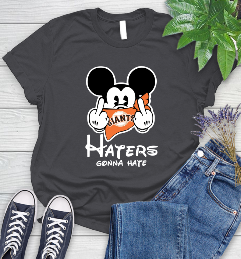 MLB San Francisco Giants Haters Gonna Hate Mickey Mouse Disney Baseball T Shirt_000 Women's T-Shirt 8