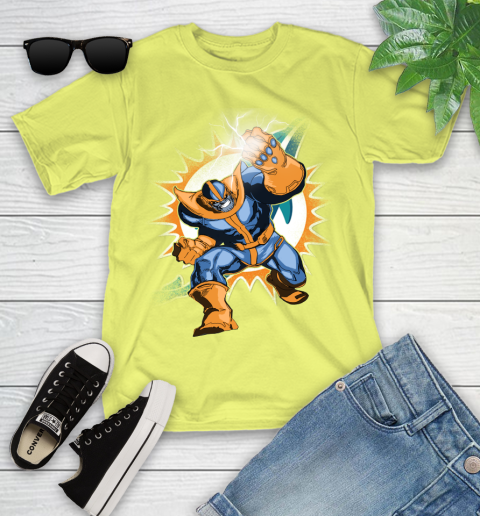 Miami Dolphins NFL Football Thanos Avengers Infinity War Marvel Youth T-Shirt 10