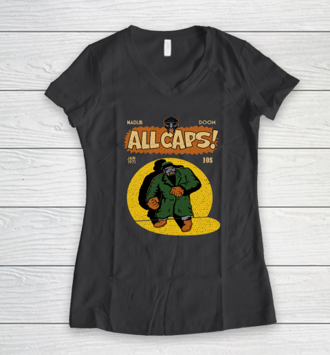 MF Doom Shirt  Madlib Doom Women's V-Neck T-Shirt 4