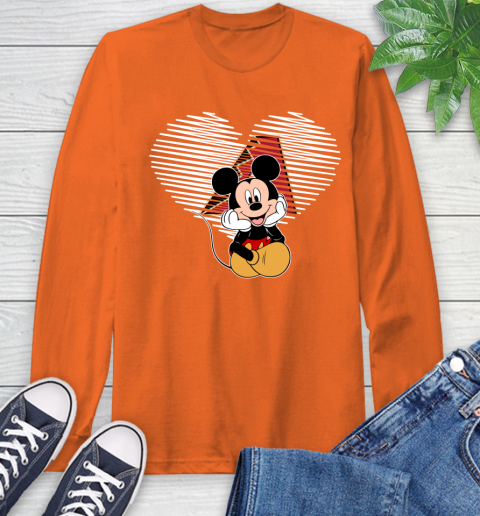 MLB Arizona Diamondbacks The Heart Mickey Mouse Disney Baseball T Shirt_000 Long Sleeve T-Shirt 4