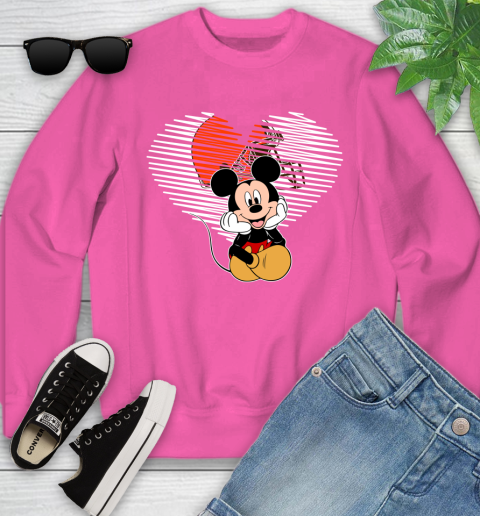 NFL Cleveland Browns The Heart Mickey Mouse Disney Football T Shirt_000 Youth Sweatshirt 6