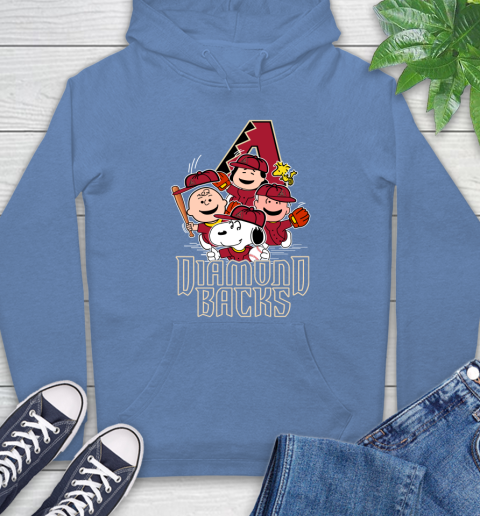 MLB Arizona Diamondbacks Snoopy Charlie Brown Woodstock The Peanuts Movie Baseball T Shirt_000 Hoodie 11