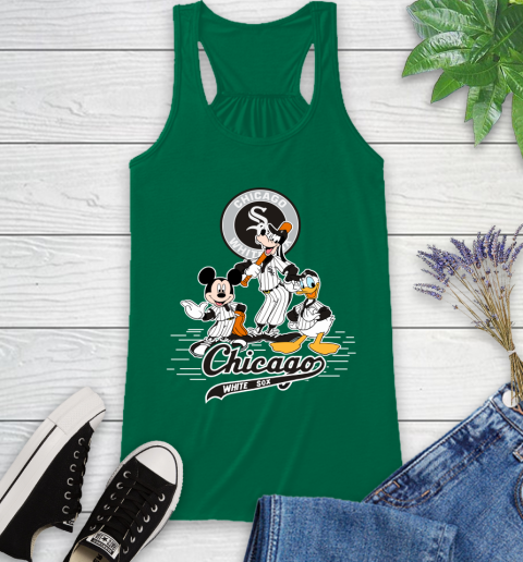 MLB Chicago White Sox Mickey Mouse Donald Duck Goofy Baseball T Shirt Racerback Tank 6