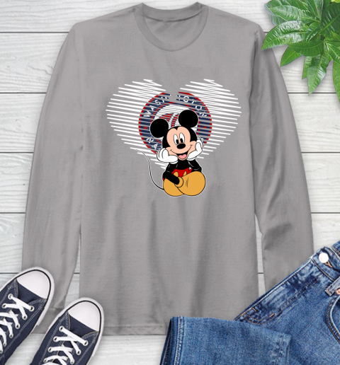 MLB Washington Nationals The Heart Mickey Mouse Disney Baseball T Shirt_000 Long Sleeve T-Shirt 6